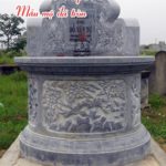 Xây dựng lắp đặt mộ tròn bằng đá NB 04