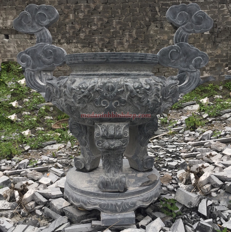 lư hương đá hình tròn