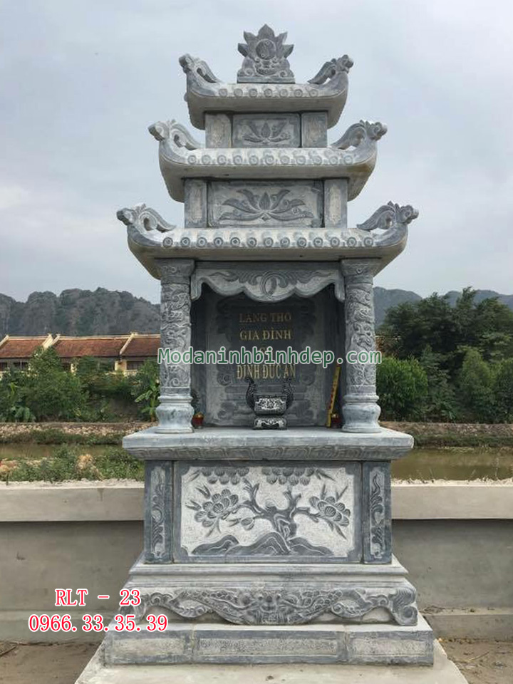 Mẫu lăng thờ chung bằng đá