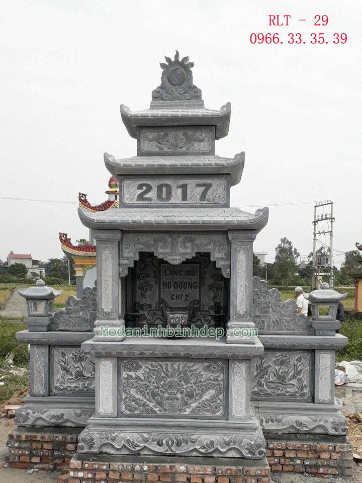 Mẫu lăng thờ chung bằng đá