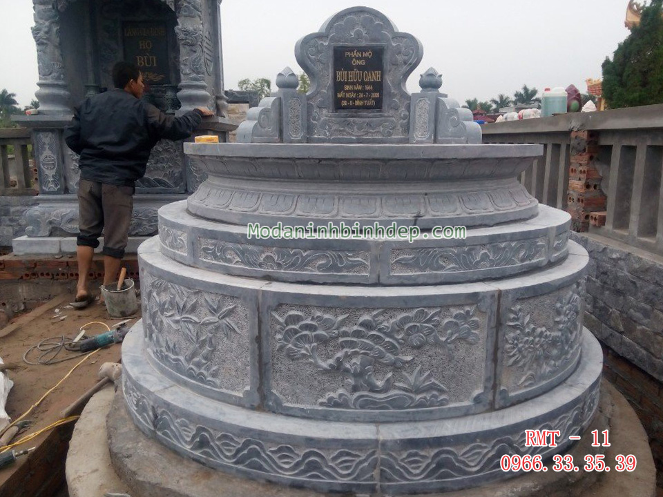 Mẫu mộ đá hình tròn đẹp