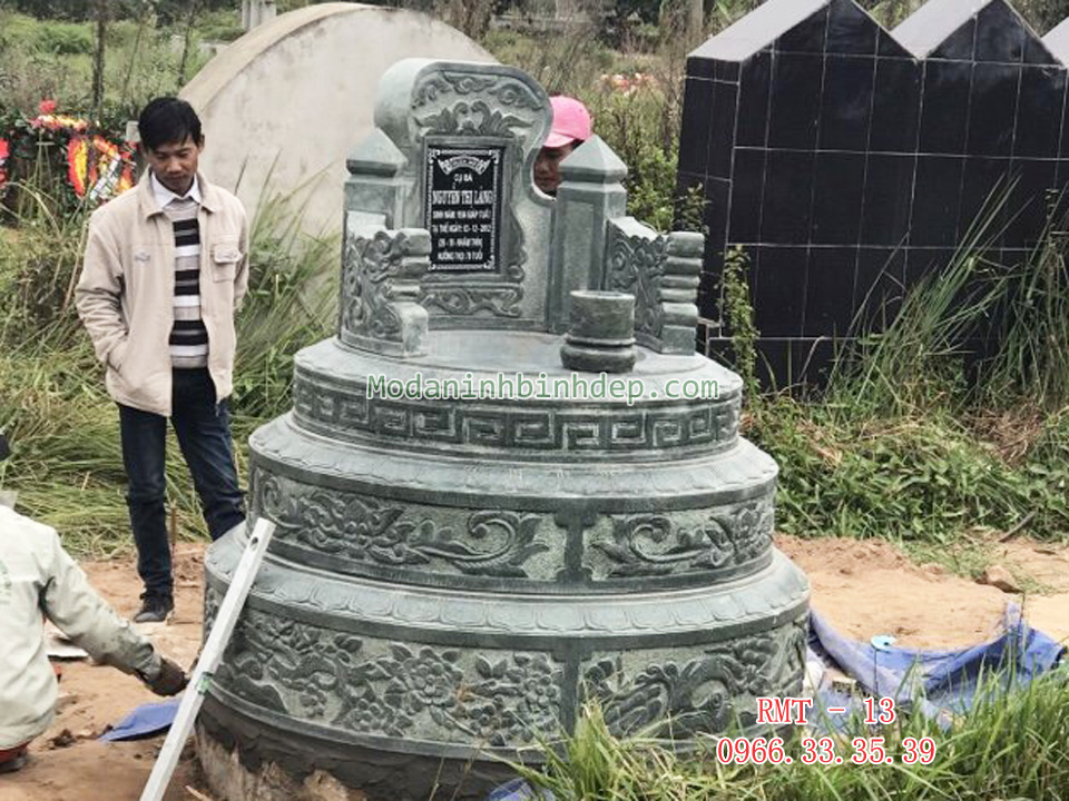 Mẫu mộ đá hình tròn đẹp