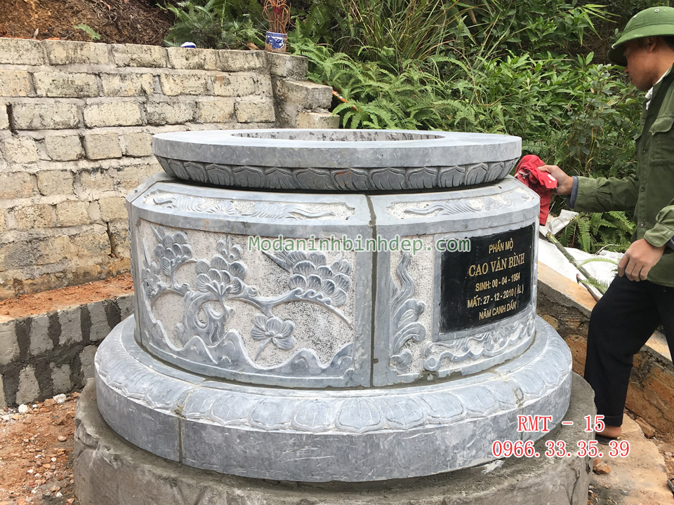 Mẫu mộ đá hình tròn đẹp
