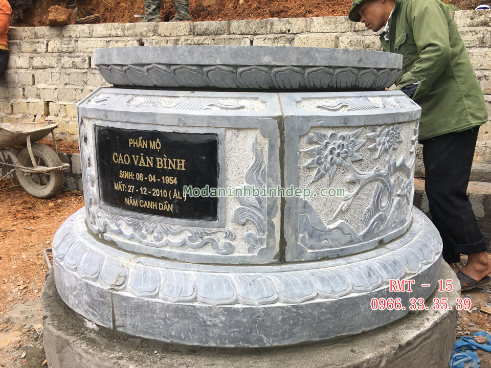 Mẫu mộ đá hình tròn đẹp