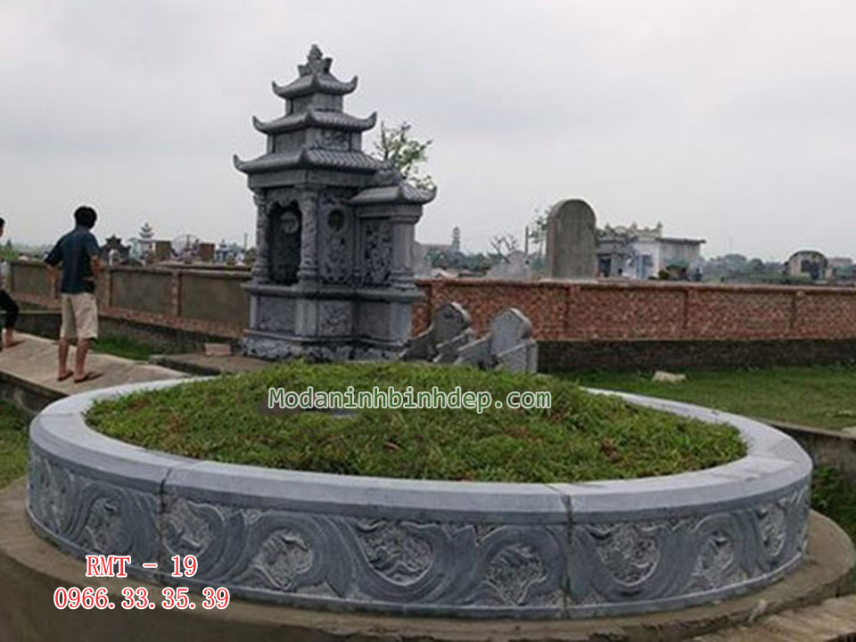 Mẫu mộ đá hình tròn đẹp