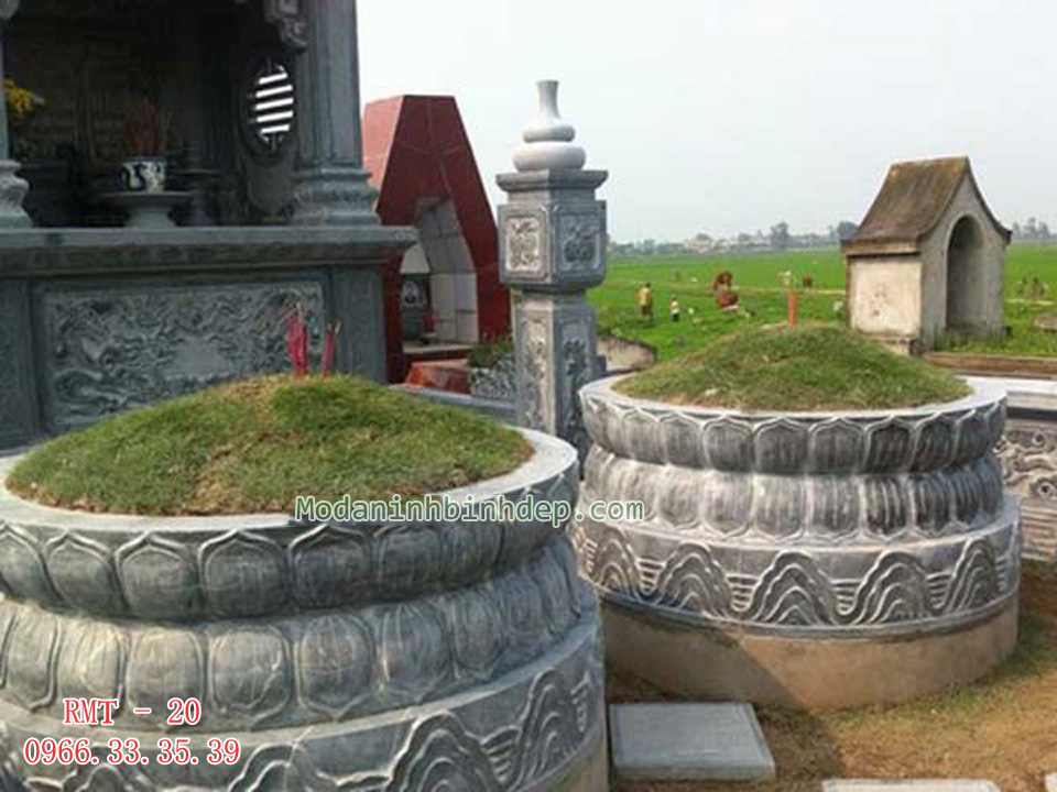 Mẫu mộ đá hình tròn đẹp