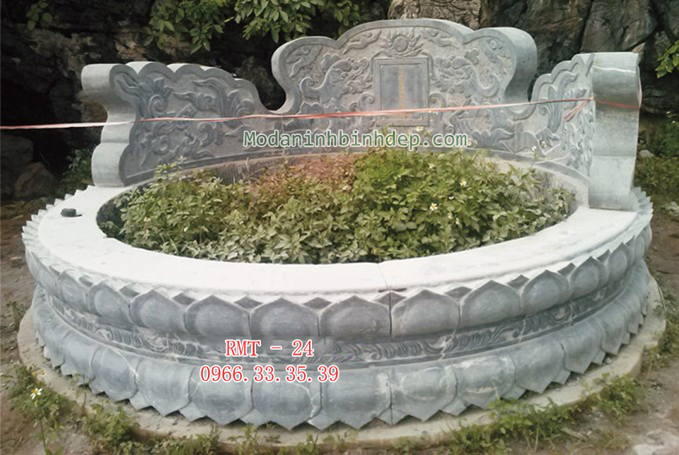 Mẫu mộ đá tròn phong thủy đẹp