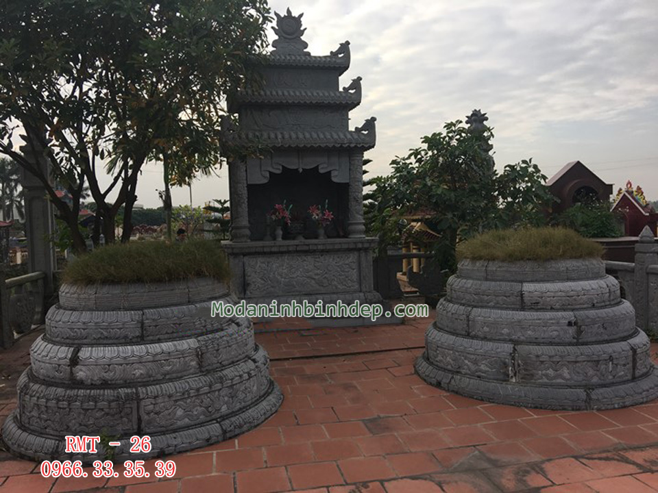 Mẫu mộ đá tròn phong thủy đẹp