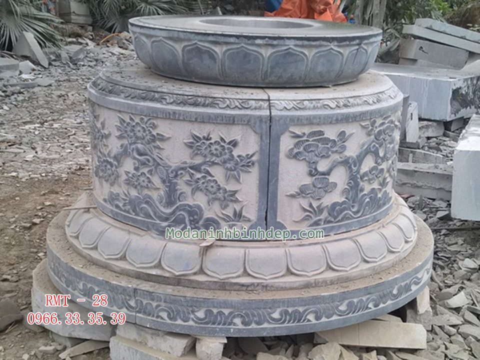 Mẫu mộ đá tròn phong thủy đẹp