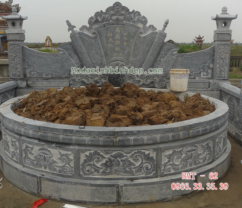 Mẫu mộ đá tròn đẹp