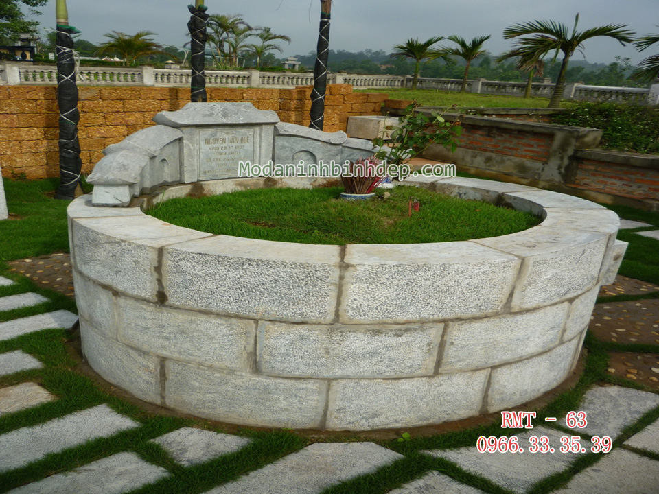 Mẫu mộ đá tròn đẹp