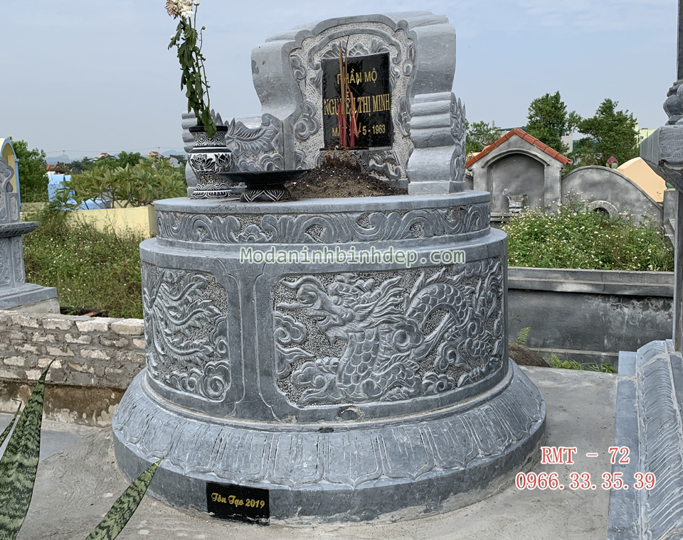 Mẫu mộ tròn bằng đá đẹp