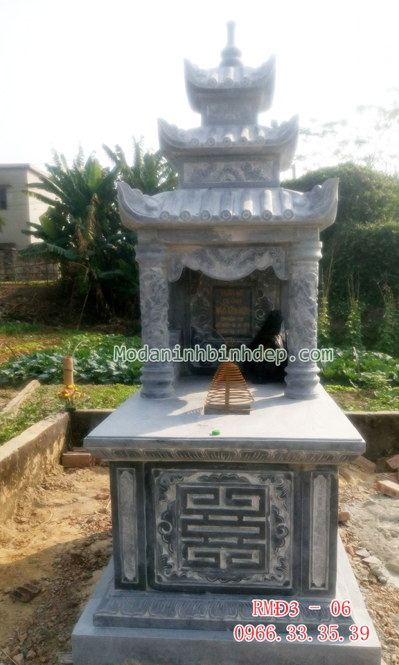 Mẫu mộ đá ba mái đẹp