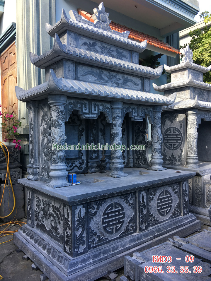 Mẫu mộ đá ba mái đẹp