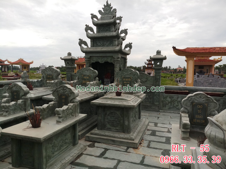 Mẫu lăng thờ đá xanh