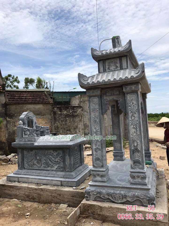 Mẫu lăng thờ đá xanh