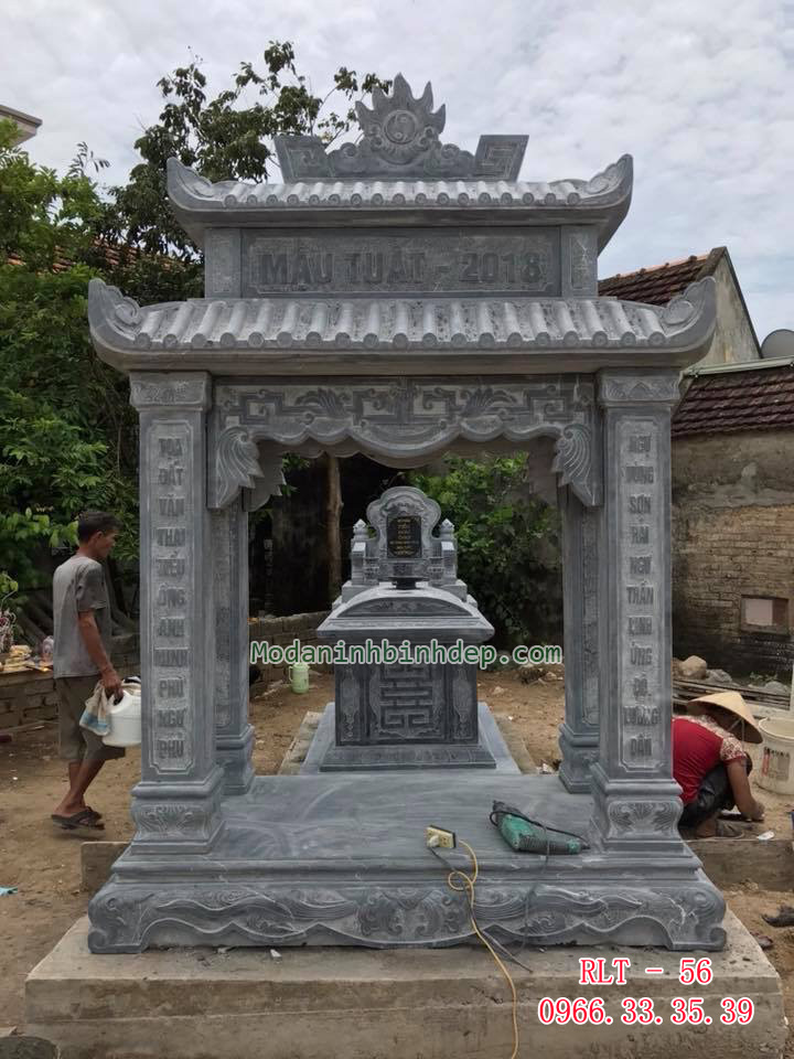 Mẫu lăng thờ đá xanh