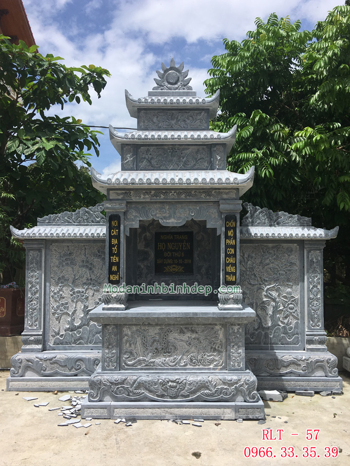 Mẫu lăng thờ đá xanh