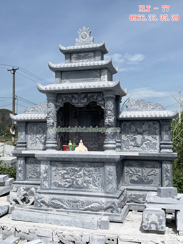 Mẫu lăng thờ chung bằng đá đẹp