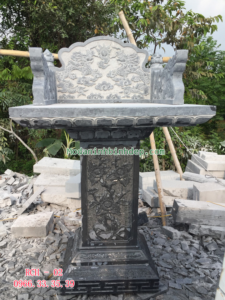 Mẫu bàn thờ thiên bằng đá